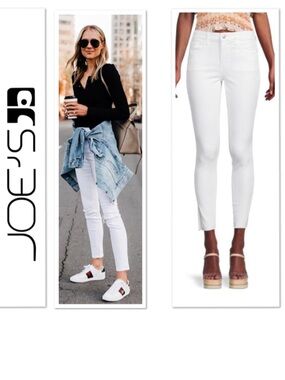 Joe's Jeans White Cropped Skinny Ankle Jeans